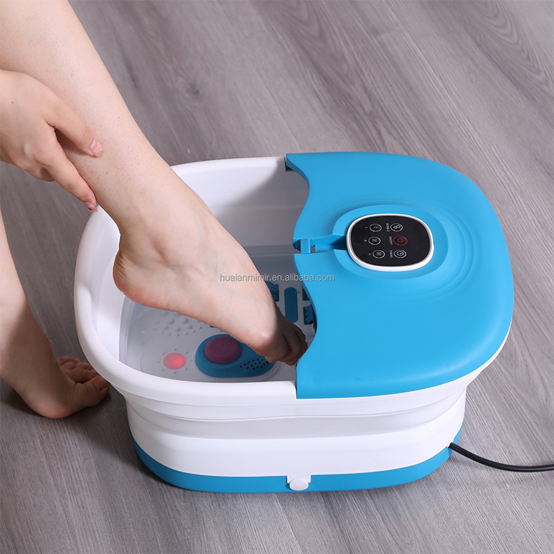 Máy spa chân gập MZD-02F với 16 con lăn massage và hộp thuốc