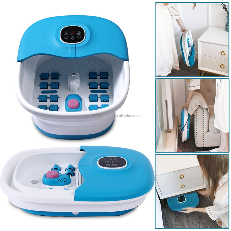 Máy spa chân gập MZD-02F với 16 con lăn massage và hộp thuốc