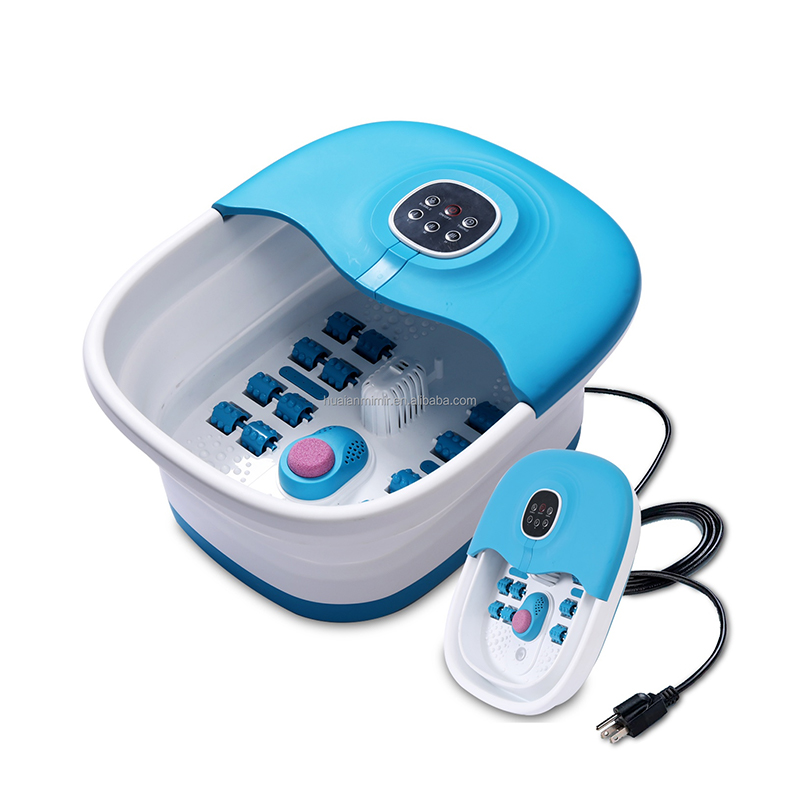 Máy spa chân gập MZD-02F với 16 con lăn massage và hộp thuốc